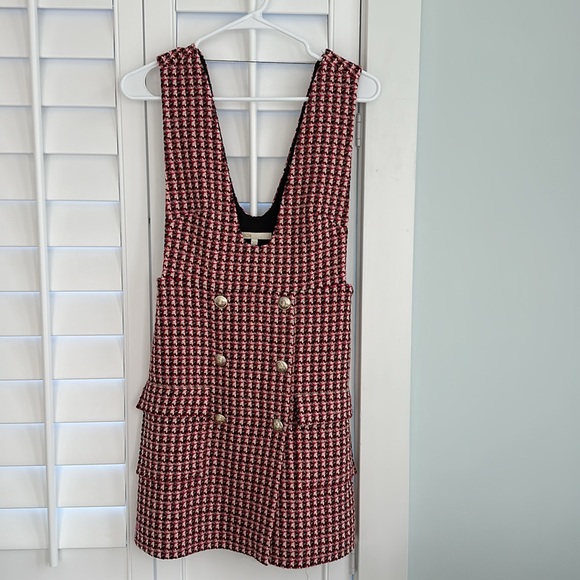 MAJE TROMPE-L’ŒIL TWEED DRESS XS - Picture 12 of 16